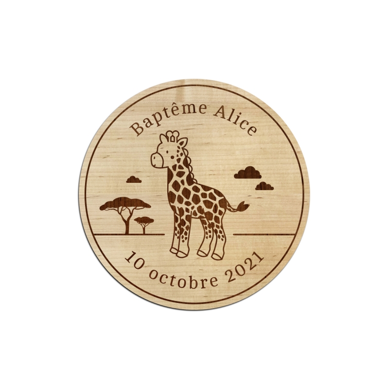 Carte Etape Bébé Girafe Savane