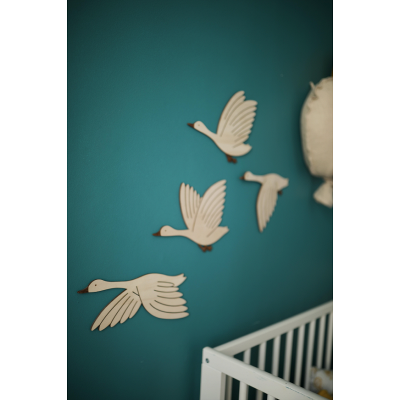 Déco murale 3D adhévive oiseau blanc - Petite deco murale originale