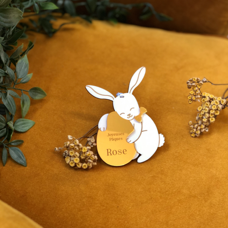 Décoration arbre de Pâques personnalisé modèle lapin - Print Your Love
