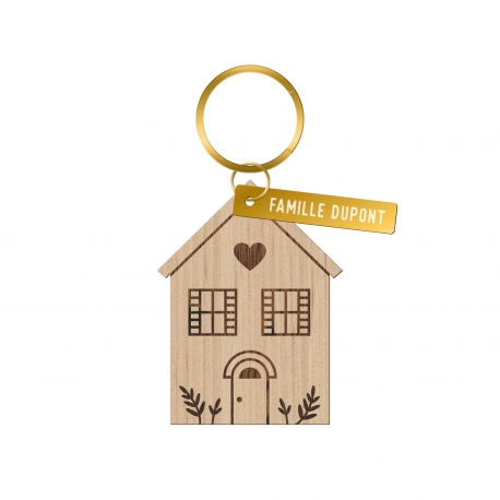 Porte-clef personnalisé en forme de maison - Print Your Love