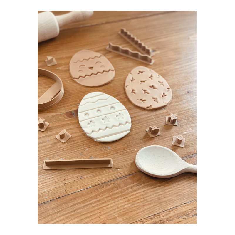 Emporte-pièce Oeuf de Pâques décorés - La Boîte à Cookies