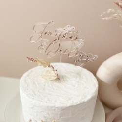 Cake topper mariage personnalisé Mr & Mme - Décoration Wedding Cake