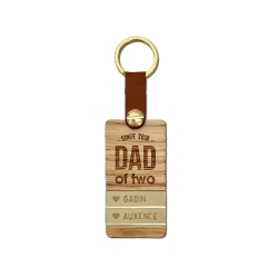Porte-clés en bois à personnaliser Dad of