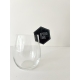 Marque-verre noir hexagone apero time