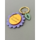 Cadeau personnalisé fin d'année scolaire, porte-clés fleur en plexiglas