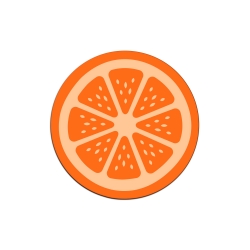 Dessous de verre rondelle d'orange, accessoire apéro cocktail