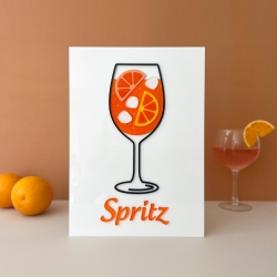 Affiche en plexiglas cocktail Spritz, décoration cuisine
