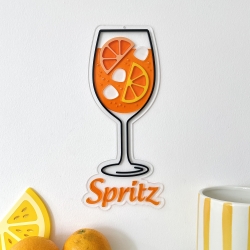 Enseigne cocktail Spritz en plexiglas, décoration originale terrasse