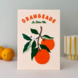 Affiche originale et colorée en plexiglas Orangeade